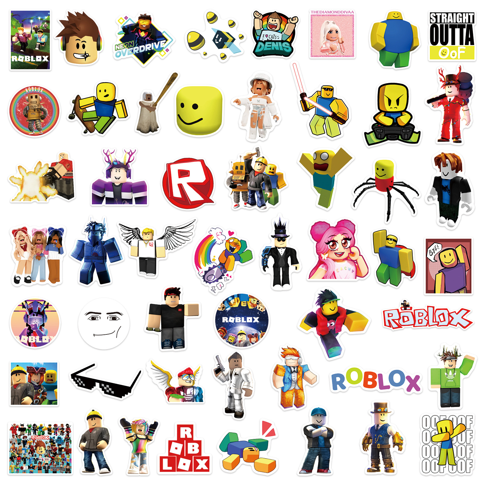 Laptop Accessories Aesthetic - 50pcs Roblox Unique Waterproof Vinyl Graffiti