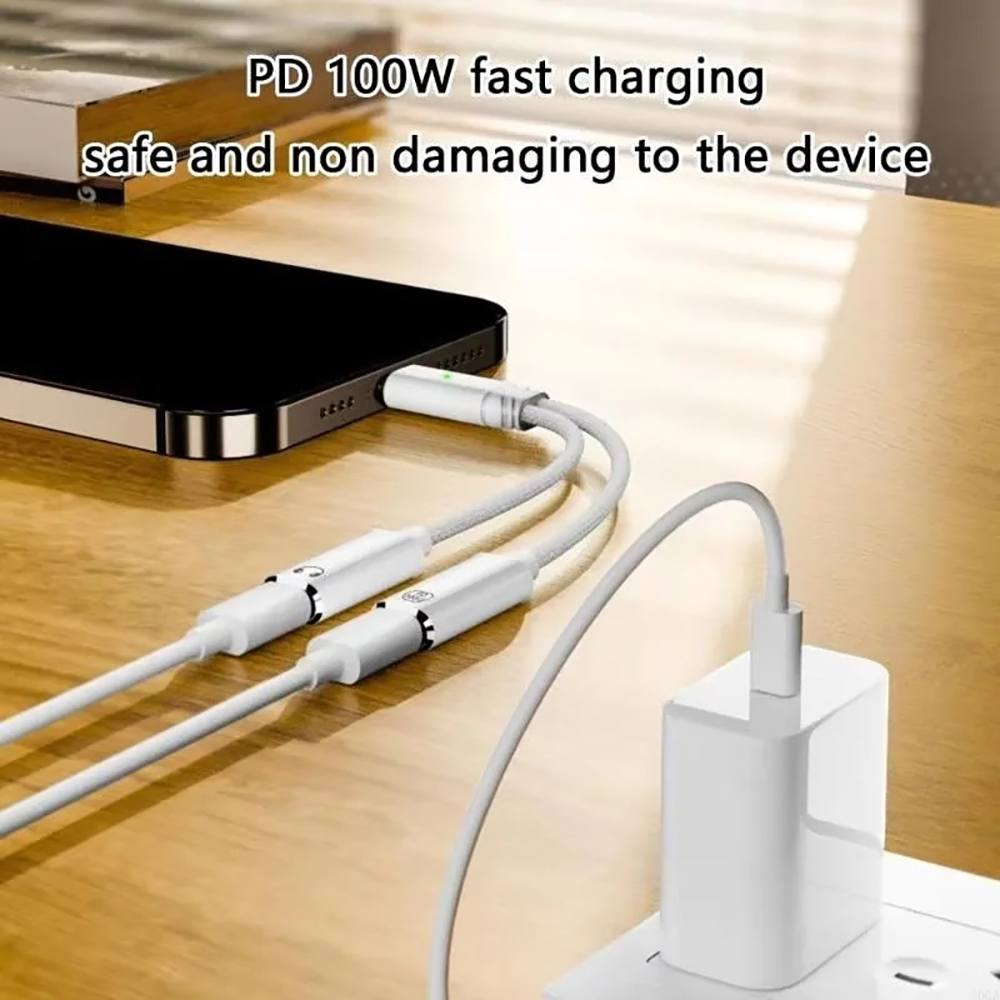 USB C Splitter 2 in 1 Headphon - Laptop Accessories Headphones recensie en prijs