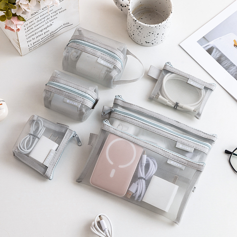 Transparent mesh data cable st - Cable Management Bag recensie en prijs