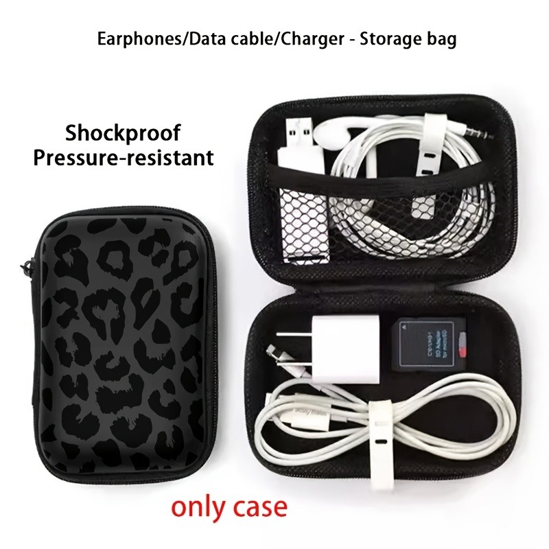 Black Leopard Print EVA Hard S - Cable Management Bag recensie en prijs