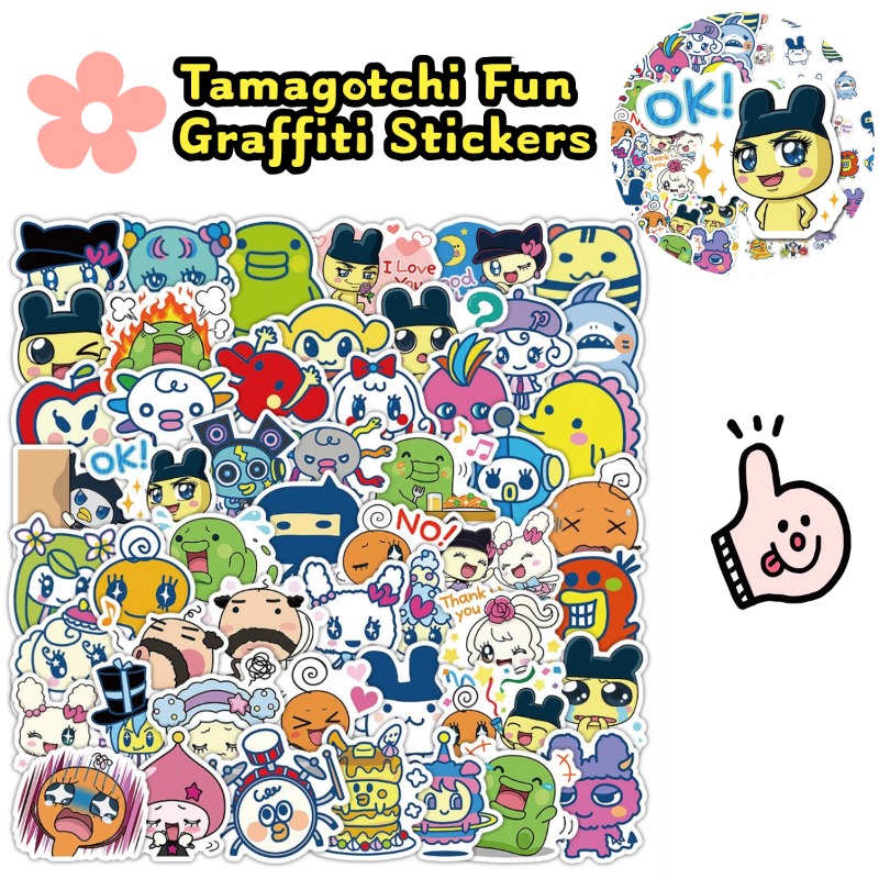 Japanese Tamagotchi Stickers E - Laptop Accessories Aesthetic recensie en prijs